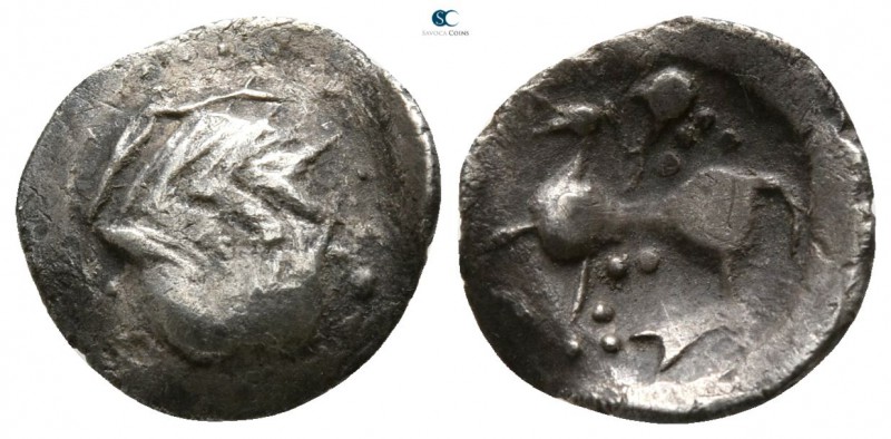 Eastern Europe. Imitation of Philip II of Macedon circa 300-200 BC.
Obol AR

...