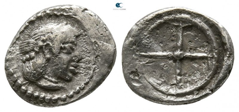 Sicily. Syracuse. Hieron I. 478-466 BC.
Litra AR

9mm., 0,64g.

Diademed he...