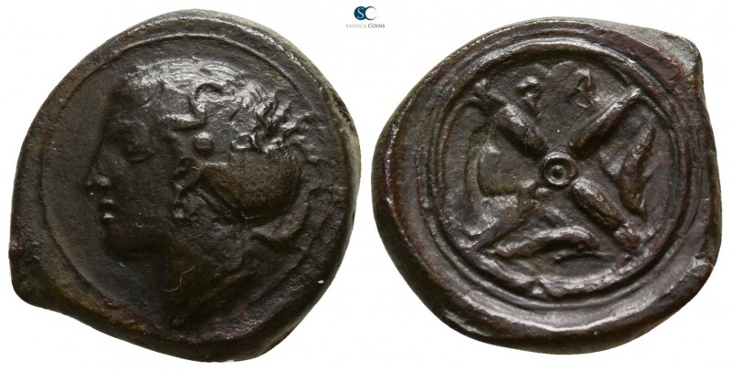 Sicily. Syracuse. Second Democracy 466-405 BC.
Hemilitron Æ

18mm., 3,98g.
...