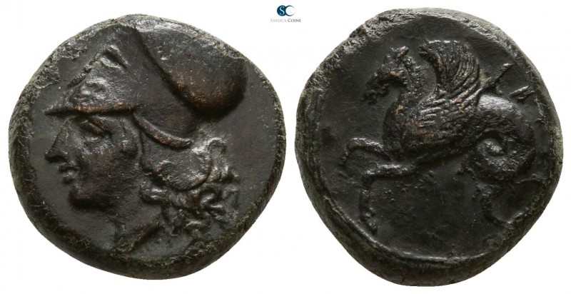 Sicily. Syracuse. Dionysios I. 405-367 BC.
Litra Æ

15mm., 4,28g.

ΣΥΡΑ; he...