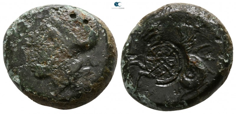 Sicily. Syracuse. Dionysios I. 405-367 BC.
Litra Æ

16mm., 5,82g.

ΣΥΡΑ, he...