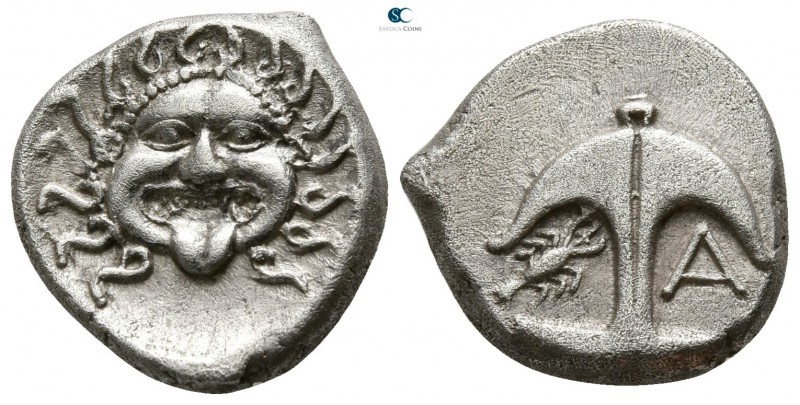 Thrace. Apollonia Pontica circa 400-350 BC.
Drachm AR

14mm., 3,26g.

Facin...