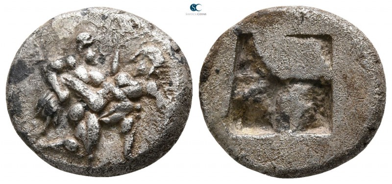 Islands off Thrace. Thasos circa 510-480 BC.
Drachm AR

15mm., 3,76g.

Nude...