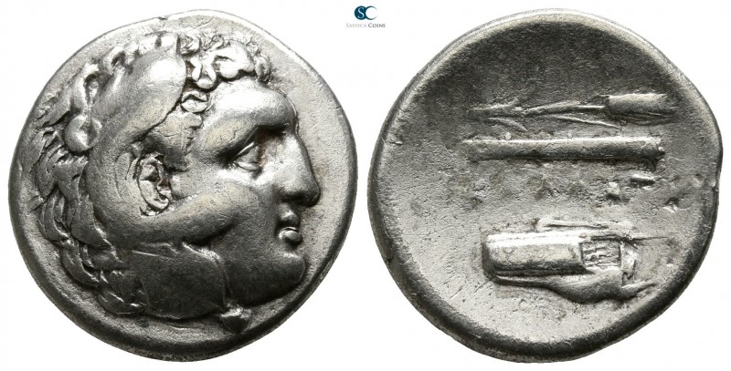 Moesia. Kallatis 300-200 BC.
Drachm AR

18mm., 5,05g.

Head of Herakles rig...