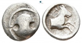 Boeotia. Tanagra 400-350 BC. Obol AR