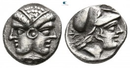 Mysia. Lampsakos circa 390-330 BC. Diobol AR