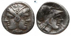 Mysia. Lampsakos circa 390-330 BC. Diobol AR