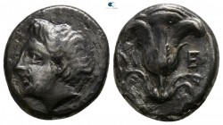 Mysia. Possibly Lampsakos circa 350-300 BC. Pseudo-Rhodian type, Memnon of Rhodes.. Drachm AR