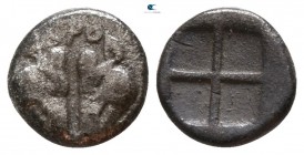 Lesbos. Uncertain mint circa 500-450 BC. Billon Obol
