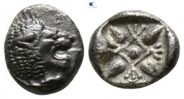 Ionia. Miletos  circa 520-490 BC. Diobol AR
