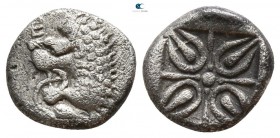 Satraps of Caria. Miletos. Hekatomnos 392-377 BC. Obol AR