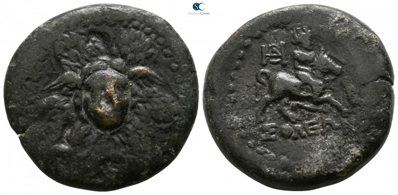 Cilicia. Soloi circa 200-0 BC.
Bronze Æ

23mm., 11,66g.

Winged gorgoneion ...