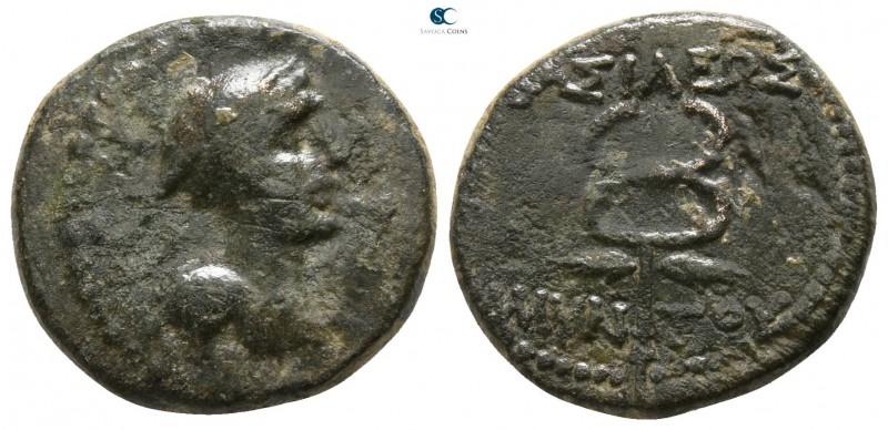 Kings of Galatia. Amyntas 36-25 BC.
Bronze Æ

17mm., 3,00g.

Draped bust of...