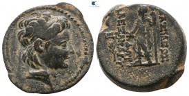 Seleukid Kingdom. Antioch. Alexander II Zabinas 128-123 BC. Dated SE 184=129/8 BC. Bronze Æ