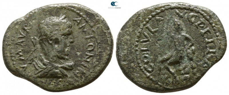 Macedon. Pella. Caracalla AD 211-217.
Bronze Æ

23mm., 5,29g.

AV M AVR ANT...