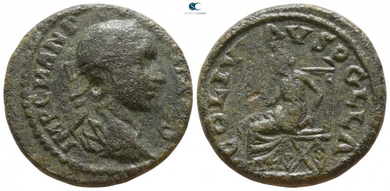 Macedon. Pella. Gordian III. AD 238-244.
Bronze Æ

24mm., 10,03g.

Laureate...