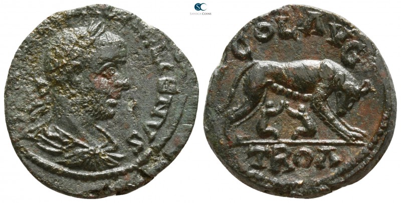 Troas. Alexandreia. Gallienus AD 253-268.
Bronze Æ

20mm., 5,55g.

Laureate...
