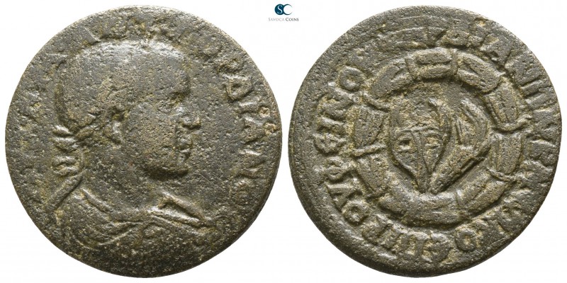Lydia. Sardeis . Gordian III. AD 238-244.
Bronze Æ

23mm., 6,67g.

Laureate...