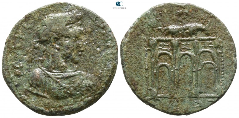 Mysia. Parion. Gallienus AD 253-268.
Bronze Æ

26mm., 9,11g.

Draped, laure...