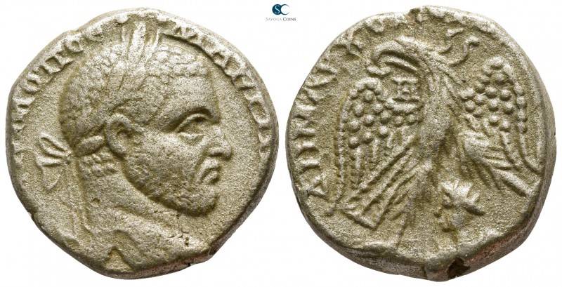 Seleucis and Pieria. Emisa. Macrinus AD 217-218.
Tetradrachm AR

21mm., 12,01...
