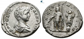 Geta as Caesar AD 197-209. Laodicea. Denarius AR