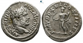 Caracalla AD 211-217. Rome. Denarius Æ