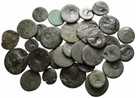 Lot of ca. 33 greek countermarked bronze coins / SOLD AS SEEN, NO RETURN!