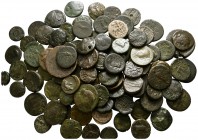 Lot of ca. 100 greek bronze coins / SOLD AS SEEN, NO RETURN!
