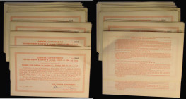 China, Chinese Government, Tientsin-Pukow Railway 1908 and 1910 (London Issues) 5% Loan 1938 Fractional Scrip certificates for one-third of a funding ...