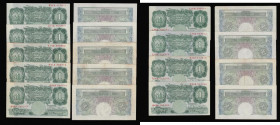 One Pounds Peppiatt 1934 B239 (9) prefixes and grades as follows first series A30A and A64A both these two VF or better, B92A AU, C41A AU, E18A Fine, ...