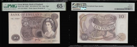 Ten Pounds Page (1970-75) C62 340547 B326 choice Mint State and graded 65 EPQ by PMG

Estimate: GBP 35 - 55