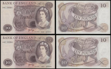 Ten Pounds Page 1975 Florence Nightingale B330 (2) consecutives B43 prefix Unc

Estimate: GBP 40 - 60