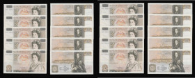 Fifty pounds Somerset B352 issued 1981 (10 consecutives) series B10 323210 through to B10 323219, Christopher Wren on reverse, Pick381a, the first AU ...