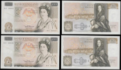 Fifty pounds Somerset B352 issued 1981 (2 consecutives) series B10 323247 and 248, Christopher Wren on reverse, Pick381a, about UNC-UNC

Estimate: G...