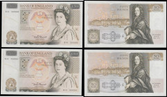 Fifty pounds Somerset B352 issued 1981 (2 consecutives) series B10 323253 and 254, Christopher Wren on reverse, Pick381a, about UNC-UNC

Estimate: G...