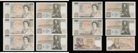 Fifty Pounds Somerset B352 issued 1981 (5) A06 085660 and 085661 two consecutives AU, then 3 others prefixes A02, A07 and A13 these generally VF, alon...