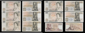 Fifty Pounds Somerset B352 issued 1981 (5) A17 123473 and 123474 two consecutives AU, then 3 others prefixes A06, A10 and B14 these VF to EF one with ...