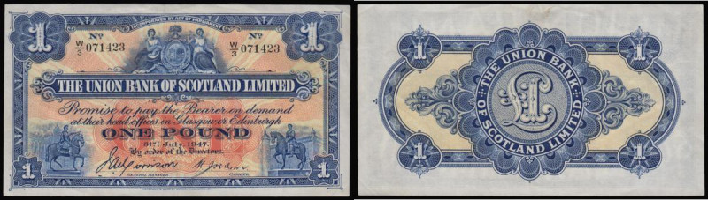 Scotland The Union Bank of Scotland One Pound 31.7.1947 GVF

Estimate: GBP 50 ...