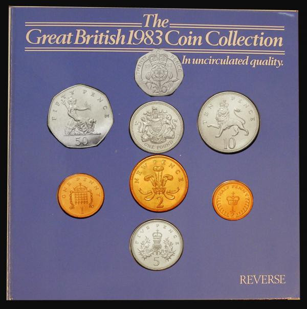 Royal Mint Year Set 1983 Martini set an 8-coin set One Pound to Half Penny inclu...