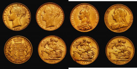 Sovereigns (4) 'The Gold Sovereigns of Queen Victoria' comprising 1871 Shield Reverse, Marsh 55 Die Number 66, Good Fine, 1886M Marsh 108 VF, 1892M S....