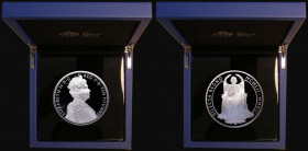 Ten Pounds 2012 Queen Elizabeth II Diamond Jubilee 5oz. Silver Proof S.M1 Obverse: Effigy of the Queen, enrobed, and wearing tiara, by Ian Rank-Broadl...