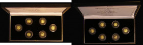 Somalia/Turkey/Kazakhstan - Miniature Gold Icons of the Ancient World 6-coin sets (2) comprising Turkey 1,000,000 Lire 1997 Kroesus, Somalia 50 Shilli...