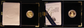 USA Ten Dollars Gold 2014W One Quarter Ounce Proof FDC in the US Mint box of issue with certificate

Estimate: GBP 450 - 550