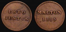 19th Century Farthing token North Yorkshire - Malton 1815 Obverse: ESTO JUSTUS, Reverse: MALTON 1815 Withers 865 Fine

Estimate: GBP 20 - 25