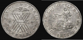 Shilling 19th Century Yorkshire - Sheffield 1811 Younge & Deakin, Davis 44 NEF with some light toning 

Estimate: GBP 20 - 40