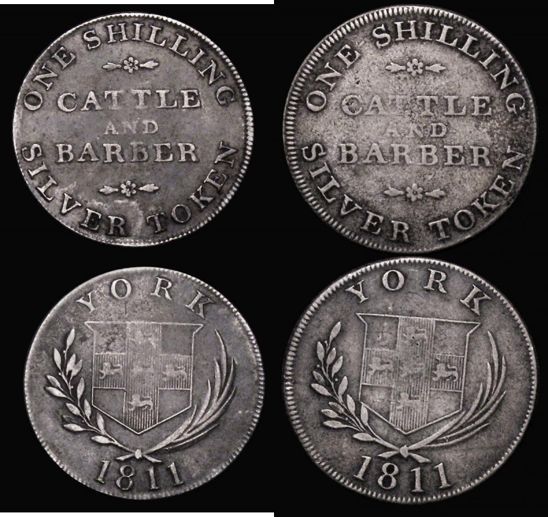 Shillings 19th Century Yorkshire - York (2) 1811 Cattle and Barber, third berry ...