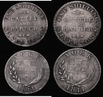 Shillings 19th Century Yorkshire - York (2) 1811 Cattle and Barber, third berry with stem, Y to right of date Davis 58, Fine, 1811 Cattle and Barber, ...