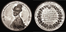 Accession of Queen Victoria 1837 51mm diameter in White Metal by Ottley, BHM 1762, Obverse: Bust left, draped, head almost facing, HER MOST GRACIOUS M...
