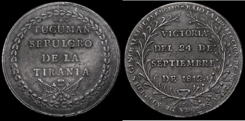 Argentina Battle of Tucuman 1812 General Manuel Belgrano 48mm diameter, weight 4...