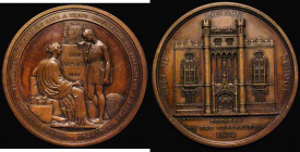 City of London School 1834 58mm diameter in bronze by B.Wyon, Eimer 1279, BHM 1680, Issued by the Corporation of London. Obverse: Fa&ccedil;ade of the...